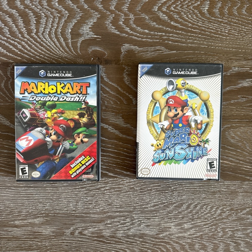 Nintendo GameCube Mario Kart Double Dash & Super Mario Sunshine - Black Cases
